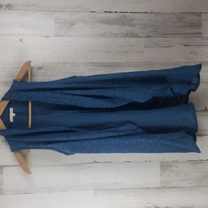Copper Key open sleeveless deep ocean blue cardigan Size Medium NEW